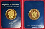 Panama 100 Balboas Goldmünze - 900er Gold 1977 Vasco Nuñez de Balboa Proof with box & German coa