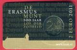 Niederlande, Holland, Netherlands 2 Euro Gedenkmünze 2011 Erasmus von Rotterdam BU with coincard