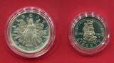 USA 1,50 Dollar 1989 200 Jahre US-Kongress (1789-1989) proof in capsule with certificate, orig. packaging