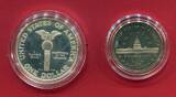 USA 1,50 Dollar 1989 200 Jahre US-Kongress (1789-1989) proof in capsule with certificate, orig. packaging