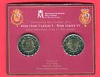 Spanien 2 x 2 Euro 2014 Thronwechsel Don Juan Carlos I. - Don Felipe VI. unc. coinset