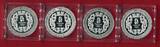 China 4 x 10 Yuan Silbermünzen Olympische Spiele 2008 Peking - Vier Motive (4 x 1 oz, m. Farbapplikation) proof in capsules, certificates