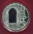 Cook Islands 10 Dollars Silbermünze mit Farbeinlage 2012 Windows of Heaven - Franziskanerkirche Krakau - Schöpfungsfenster Prooflike with glass inlay, original packaging