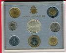 Vatican, Vatikan KMS 10 - 1000 Lire 2000 Kursmünzen Pontifikat Johannes Paul II. -Anno XXII. Mintset w orig. folder