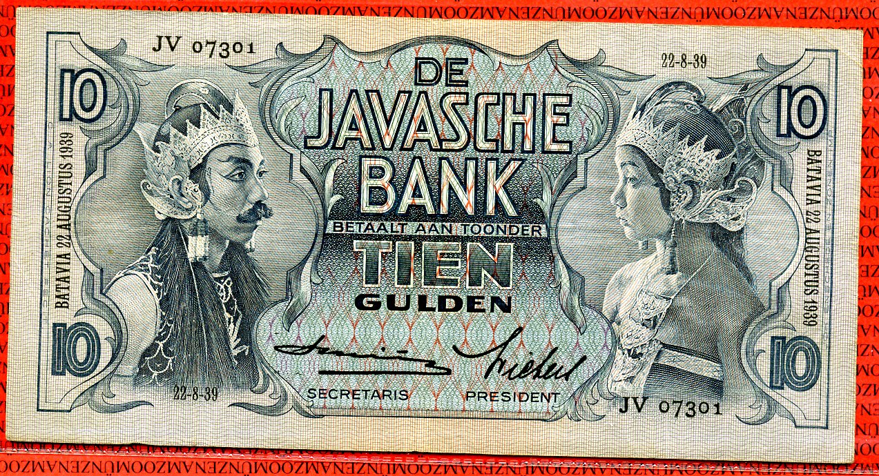 Niederlandisch Indien Batavia Java Niederlandisch Indien 10 Gulden 22 8 1939 Sehr Attraktiver Schein Usa Au Ma Shops