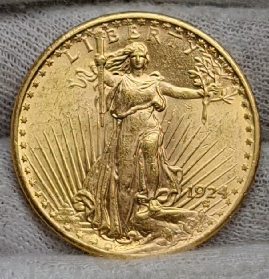 Usa 20 Dollar Dollars 1924 St Gaudens Walking Liberty Gold Usa Unc Mintstate Ma Shops 4555