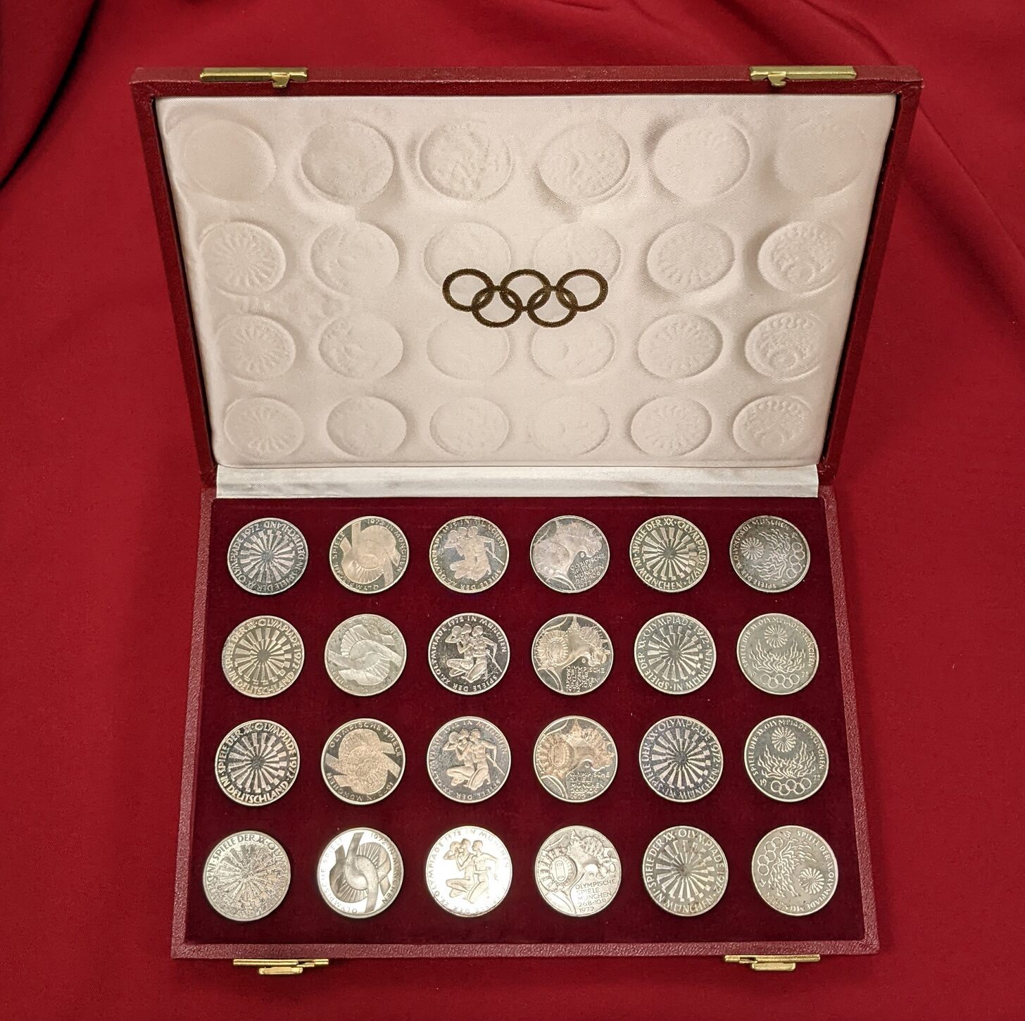 Olympische Spiele München 1972 Münze Silber Wert Bundesrepublik Deutschland 24 x 10 DM Silbermünzen Olympische Spiele