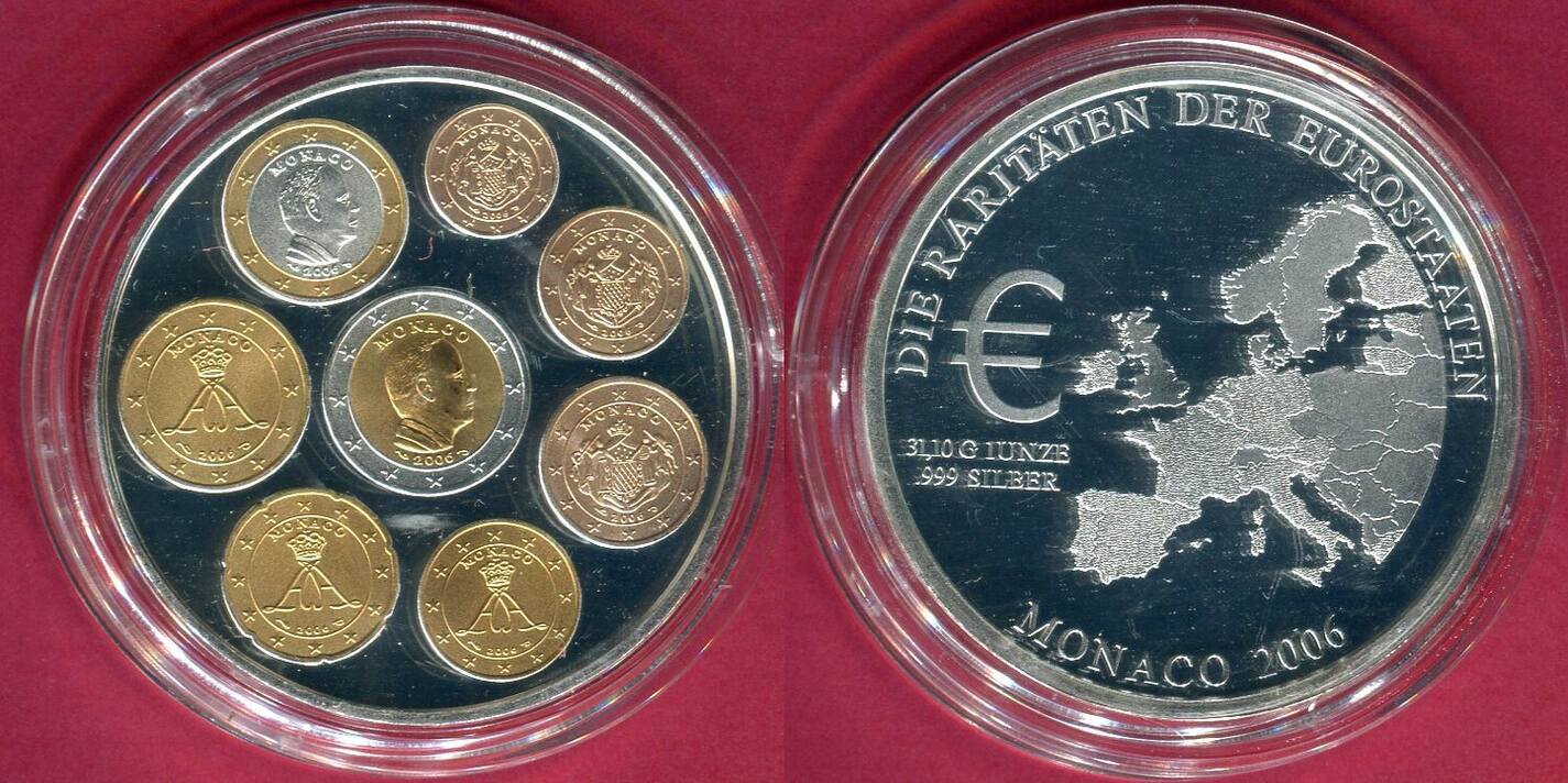 Monaco 2006 Silbermedaille 1 Unze mit Gold-/Kupferveredelung ...