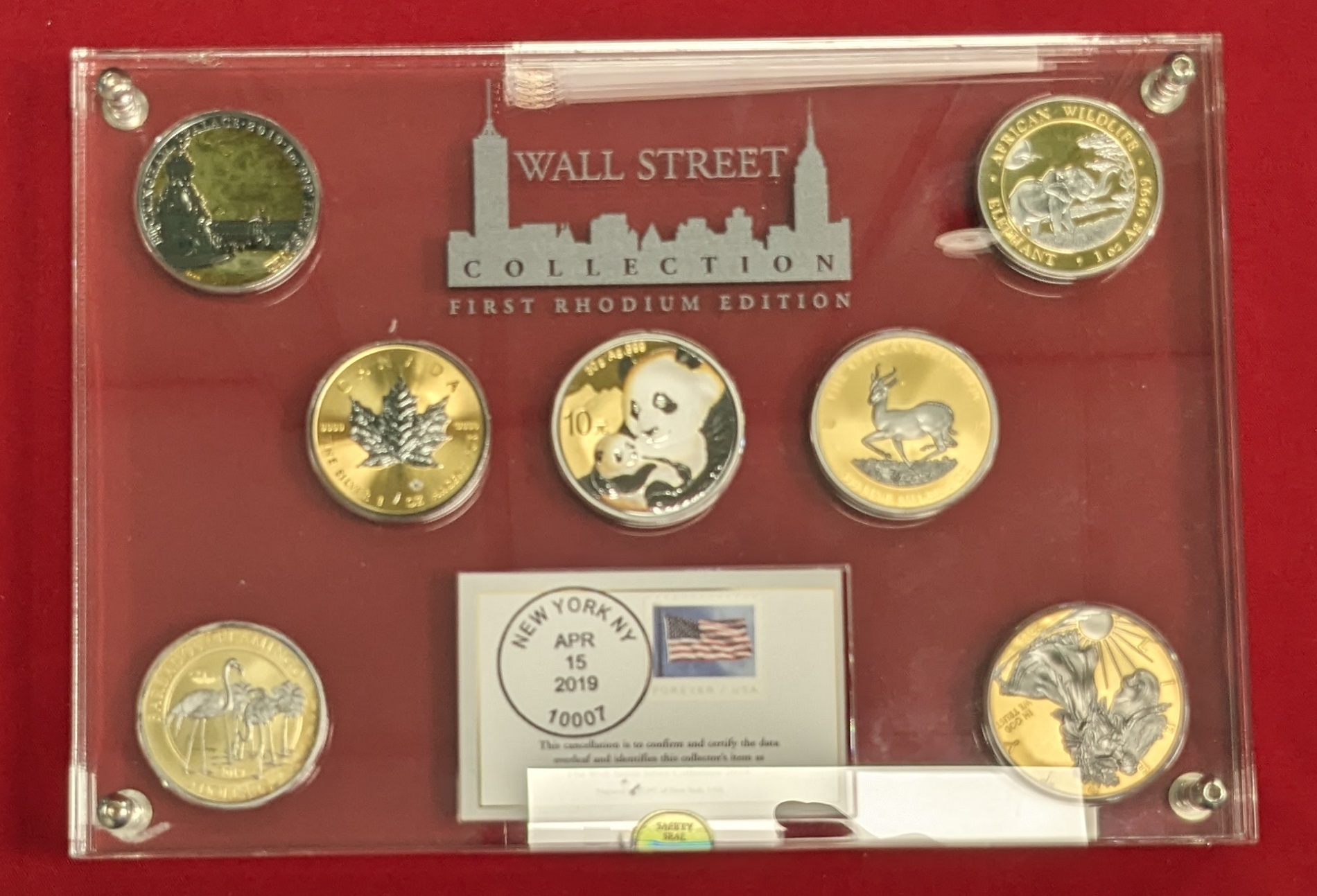 USA Kanada China Australien Somalia Gabun 7 X 1 Unze Silber 2019 Wallstreet Collection