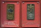 Gabun 1000 Francs CFA rechteckige Silbermünze Anlässlich des 25. Jubiläums des Canadian Maple Leaf - Coin Bar, Münzbarren -