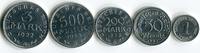 Deutsches Reich 703,51 Mark / 5 Münzen Lot Deutsches Reich 703,51 (1917-1923) -