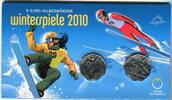Österreich 10 Euro Silbermünze (2x5) 5 Euro Silbermünze Winterspiele in Öterreich 2010 -