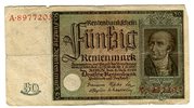 Weimarer Republik Rentenbank 50 Rentenmark 6. Juli 1934 Freiherr vom Stein -