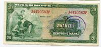 Bundesrepublik Deutschland Berlin 20 DM Deutsche Mark Währungsreform Currency Reform Kopfgeld B-Stempel -