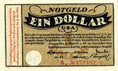 Wertbestaendiges Notgeld Ein Dollar Biebrich am Rhein Industriegemeinschaft -