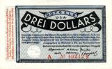 Wertbestaendiges Notgeld Drei Dollars Biebrich am Rhein Industriegemeinschaft -