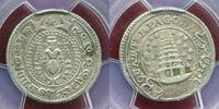 Indien Madras Presidency 1/4 Quarter Pagoda Silber reeded Edge -