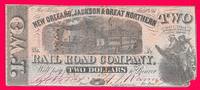 New Orleans, Jackson and Great Northern 2 Dollars Railroad Company New Orleans Nov., 16th -
