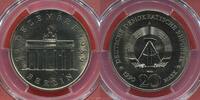 Germany-Democratic Rep 20 Mark DDR/GDR Gedenkmuenze zur Oeffnung des Brandenburger Tores, Berlin -