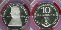Eastern Germany DDR GDR 10 Mark Gerhard von Scharnhorst 225th Anniversary of Birth PP -
