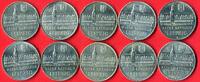 DDR 10x 5 Mark Lot Gedenkmünzenlot für das Alte Rathaus in Leipzig -