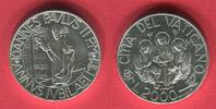 Vatikan 2000 Lire Silbermünze Rom Friedensdialog - Johannes Paul II. -