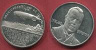 Medaille Zeppelin Silbermedaille Amerikaflug LZ 126 ZR III 1924, Hugo Eckner Lakehurst New York Proof-