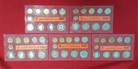 Bundesrepublik Deutschland Kursmünzensatz 1995 Komplett 5 Platten 1995 Bkfr. / Stgl in Noppenfolie OVP Unc coinsets sealed 5 mintmarks