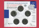 Deutschland 5 x 2 Euro Gedenkmünzenset Hamburg Michel St. Michaelis Stempelglanz -