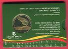 5 Euro 2015 25.Jahrestag der Unabhängigkeit Litauens Bankfrisch in Coincard