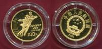 China 100 Yuan Goldmünze 1/3 Unze Eiskunstlauf Olympiade Figure Skating -