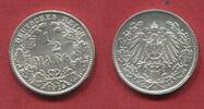 Kaiserreich 1/2 Mark Silbermünze D Kursmünze Circulation Coin Mint Error Variante hochstehende 6 nicht komplett -