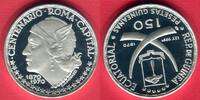 Republica de Guinea Ecuatorial 150 Pesetas Guineanas Silbermünze Centenario Roma Capital 1870-1970 -