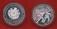 Armenien 100 Dram 2004 Fussball WM 2006 in Deutschland Proof with capsule