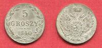 Russland Polen Herzogtum Warschau 5 Groszy Selten -