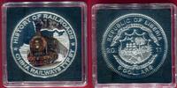 Liberia 5 Dollar Silbermünze mit Farbauflage HISTORY OF RAILROADS - China Railways Typsy -