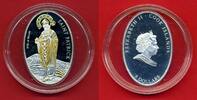 Cook Islands 5 Dollars Silbermünze teilvergoldet St. Patrick - 17. März -