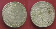 Sachsen Weimar 2/3 Taler Gulden Johann Ernst 1662 - 1683 Gute Erhaltung für diesen typ -