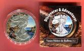 USA 1 Dollar Silbermünze - Silver Eagle - 1 oz Discoverer & Adventurer Serie - Vasco Núñez de Balboa (3.) -
