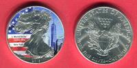 USA 1 Dollar Silbermünze - Silver Eagle - 1 oz Colorierte Liberty - World Trade Center One - New York -