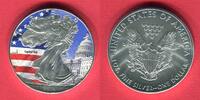 USA 1 Dollar Silbermünze - Silver Eagle - 1 oz Colorierte Liberty - Capitol Hill -