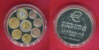 Luxemburg Gedenkprägung Medaille Silber-Medaille mit Eurostaatenmünzen LUXEMBURG (Münzen auf Medaille geprägt) -
