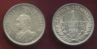 Deutsch Ostafrika DOA German Eastafrica 1 Rupie Silbermünze Kaiser Wilhelm mit Adlerhelm -