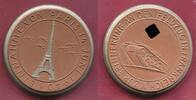 Porzellan Medaille  Braun Teilversilbert Meissner 14. Juni 1940 Deutschland Germany 1933 - 1945 Einnahme von Paris, Erinnerung Frankreich Feldzug...