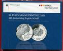 Deutschland 20 Euro Silbermünze 2021 100. Geburtstag Sophie Scholl - Prägestätte D proof like, original packaging