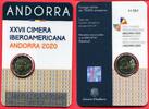 Andorra 2 Euro Gedenkmünze 2020 27. Iberoamerikanisches Gipfeltreffen BU with coincard