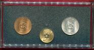 Japan Medaillensatz Gold Silber Kupfer JAPAN WORLD EXPOSITION OSAKA, 1970 3 Medals original holder -
