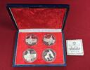 China 4 x 5 Yuan Silbermünzen 1984 Archäologische Entdeckungen - Terrakotta Armee Proof with capsules, box & coa