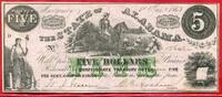 5 Dollars Banknote 1864 State of Alabama Konföderierte Staaten Confederate States of America 5 Dollars The State of Alabama 1864 Sklaventreiber F...