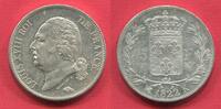 Frankreich France Kingdom 5 Francs 1822 K Louis XVIII. Ludwig Bordeaux Mint Mintage only 393000 au small scr.